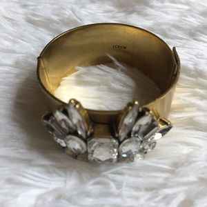 J. Crew Gold Jeweled Bangle Bracelet